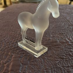 Lalique Crystal Tang Horse