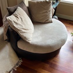 Dania Oversized Swivel Chair