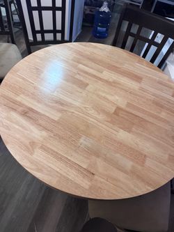 Oval Wood Dining Table with 4 Chairs