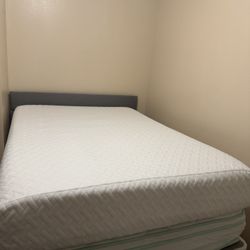 Moving Sale!! Queen Mattress, Boxspring, Frame, Couch, Dining Table