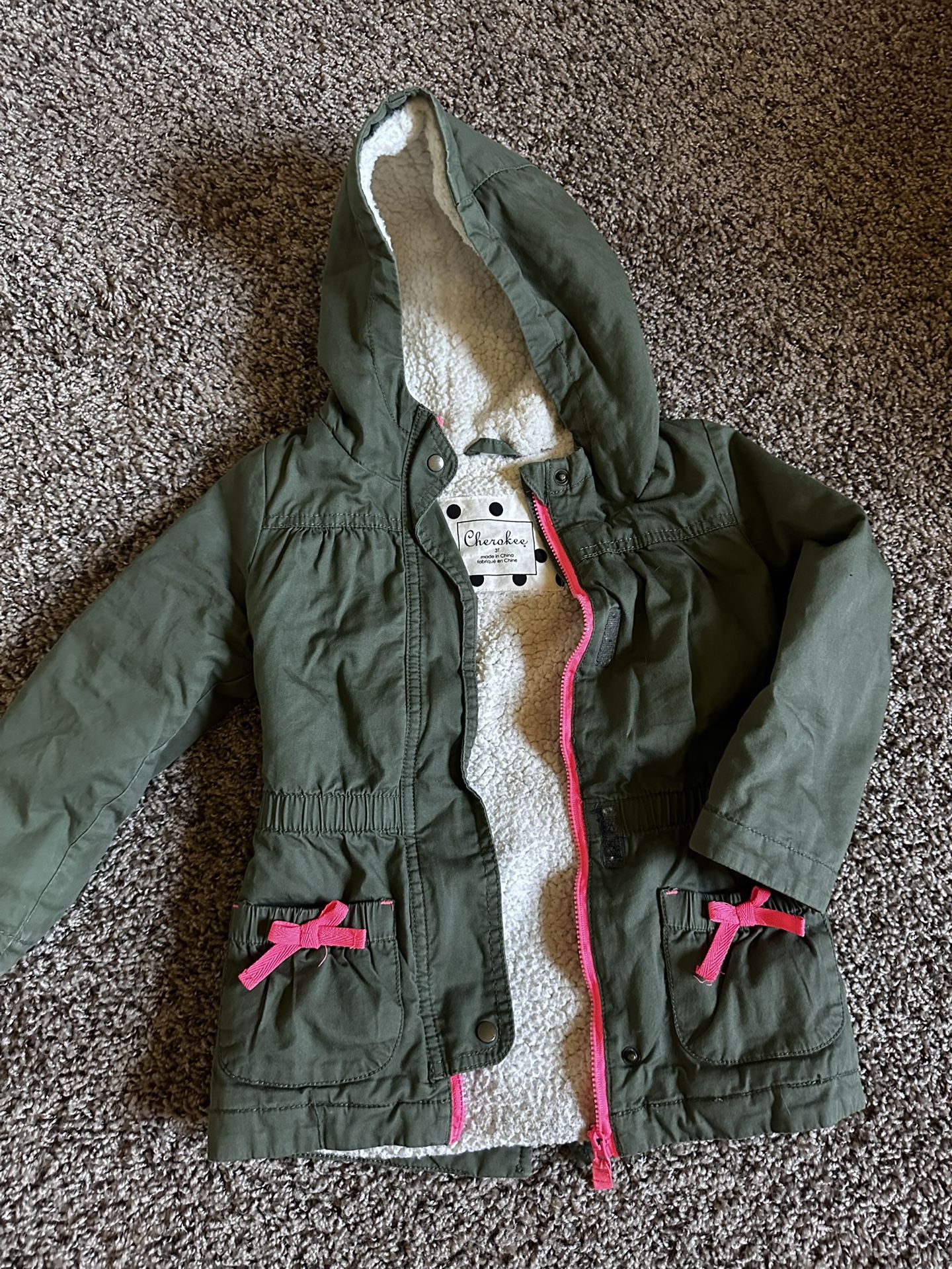 Green And Pink Cherokee Toddler Jacket 3T