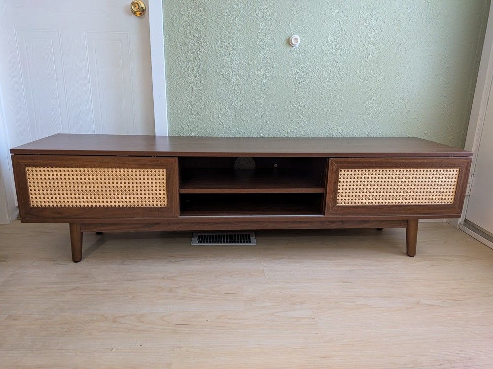 65" Wayfair Mid Century Modern Tv Stand with sliding doors