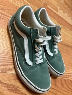 Green vans old skool size 6 men 7.5 women