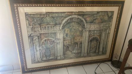 Large Framed Classical Architecture Art Print