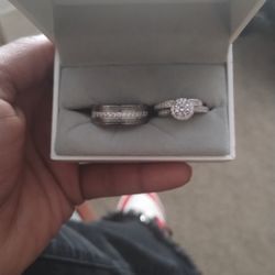 Sterling Silver Wedding Bands Size 6 W And 10 M