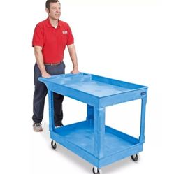 Uline Utility Cart - 45 x 25 x 33", Blue
