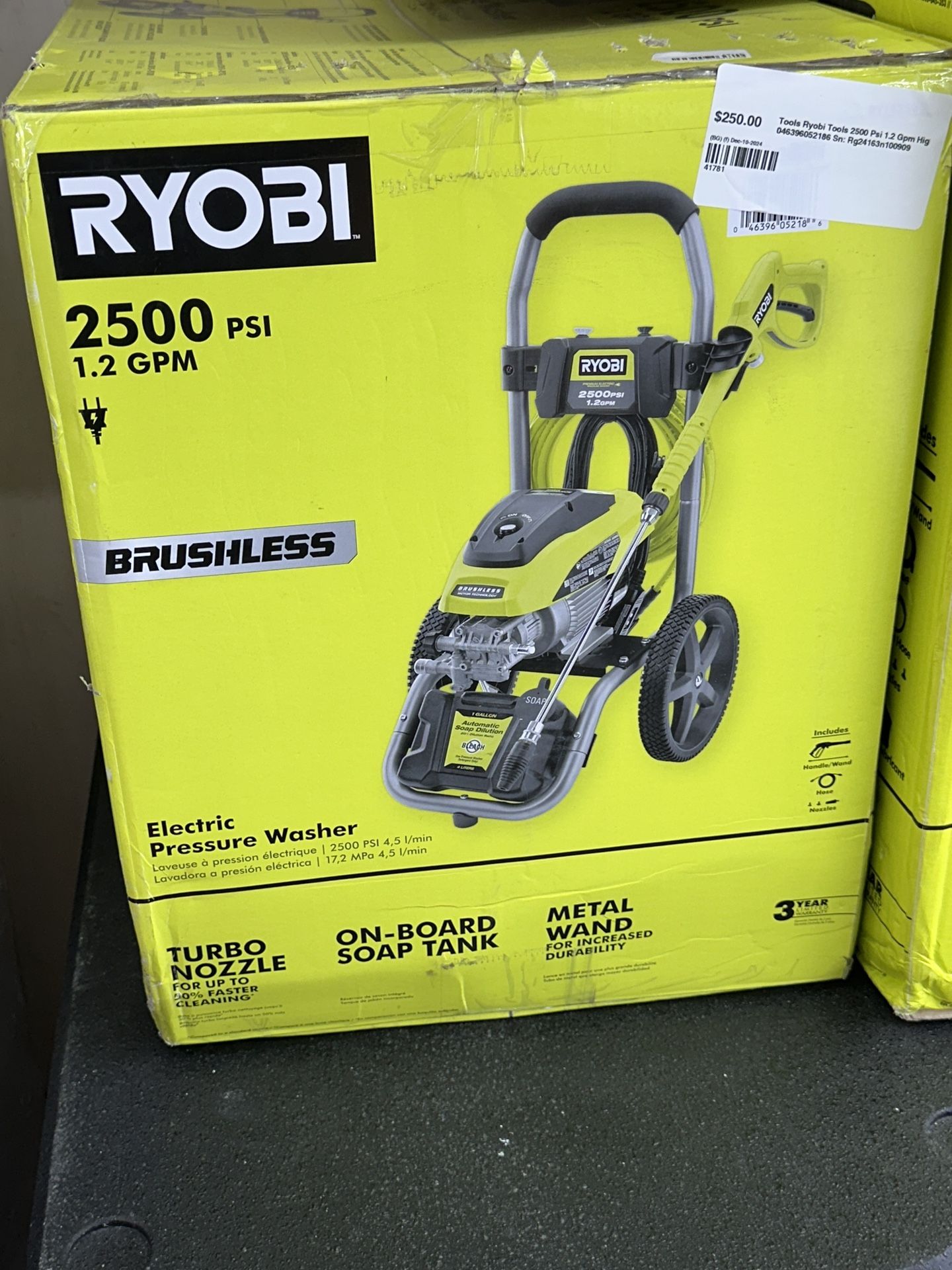 Pressure Washer RYOBI 2500 PSI #41781