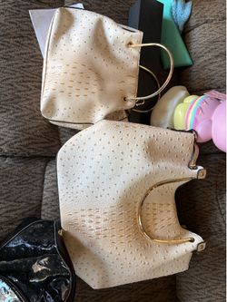 Ostrich skin purses