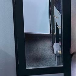 Full Length Standing Black Floor Mirror – Like New