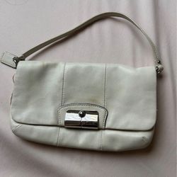 Vintage White Coach Purse 