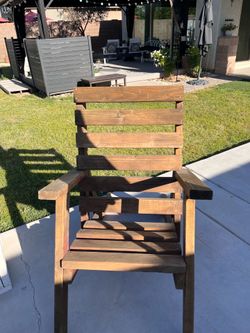 Outside wooden chair