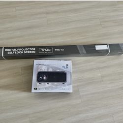 TruLite TL21 8K Projector -New- Smart Projector w/ Titan TNS-72 Projector Screen