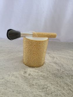 30 Rhinestone cup with brush holder