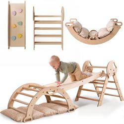 Wooden Climbing Set for Toddlers