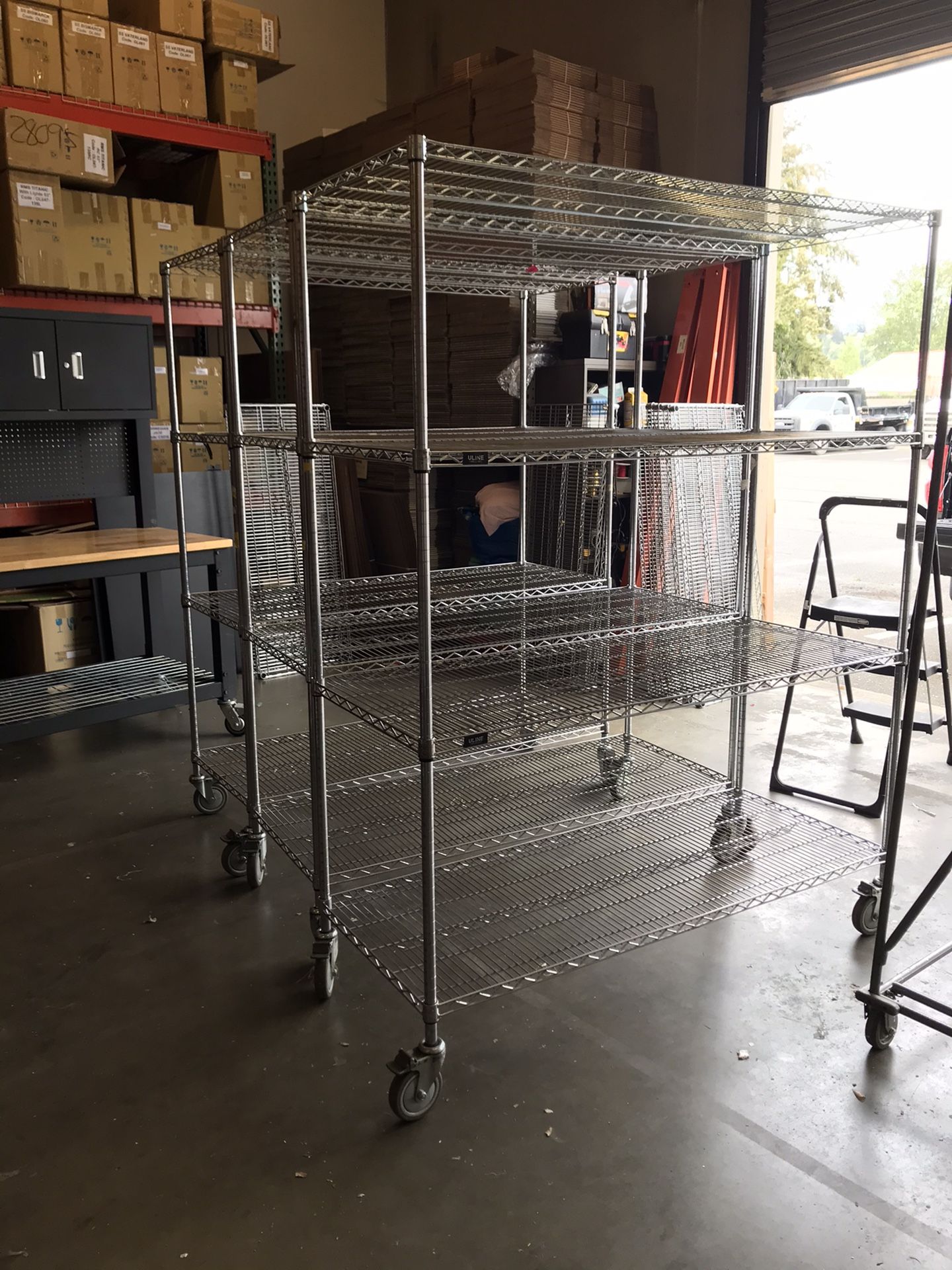 Uline metal shelving heavy duty ($140 one set) for Sale in Puyallup, WA ...