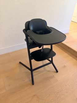 Modern black baby high chair