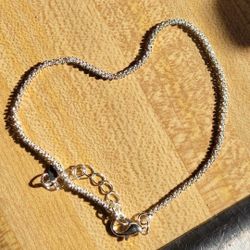 .925 Sterling Silver Ankle Bracelet Adjustable Anklets 