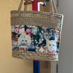 Straw Cat Theme New Purse/bag
