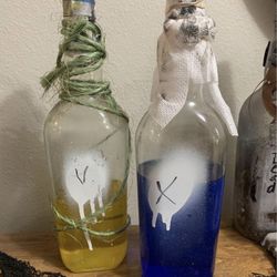 Halloween potion bottles
