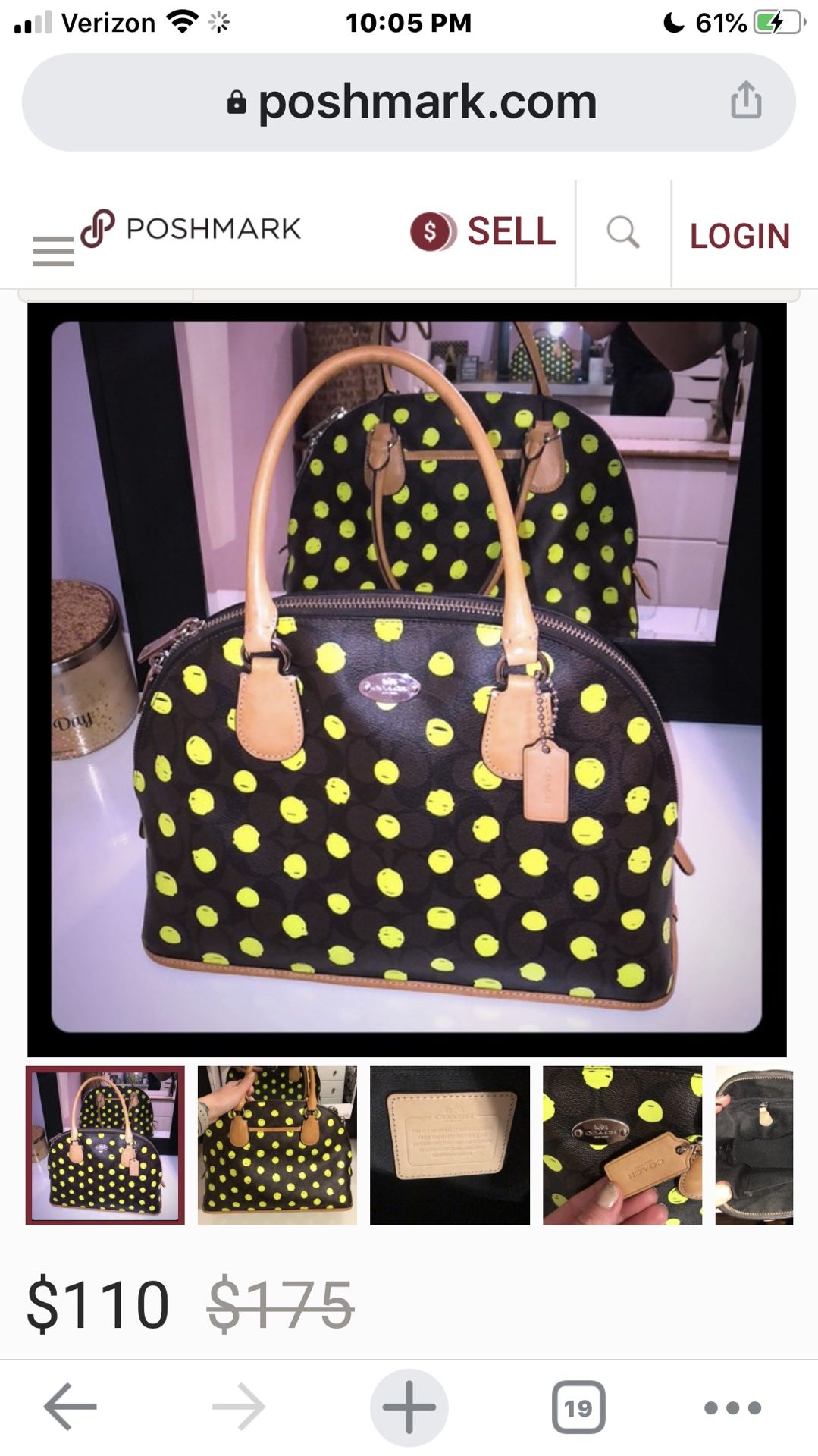 Authentic Coach Satchel Purse—mint condition!