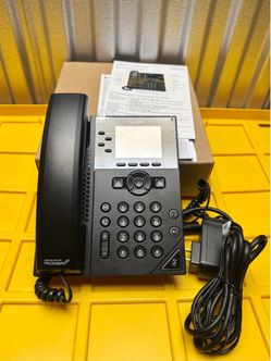 Poly VVX 250 4-Line IP Phone with Power Supply (P/N: 89B66AA#ABA)