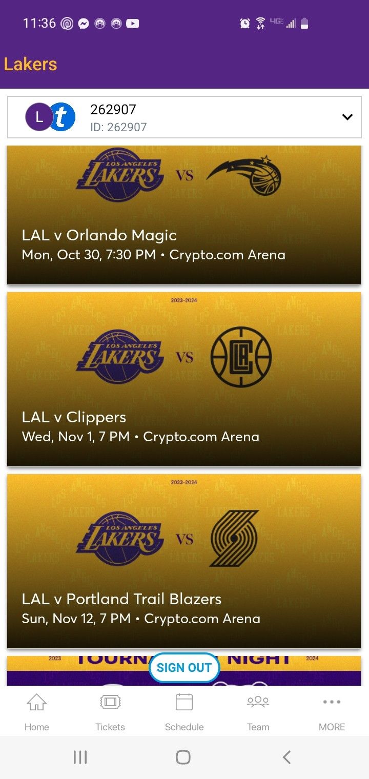 Lakers Tickets 1st Row Style Seats All Games