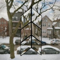 Geometric Beveled Glass Suncatcher
