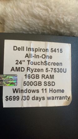 Dell Inspiron 24” touchscreen 500GB SSD (legs are missing)