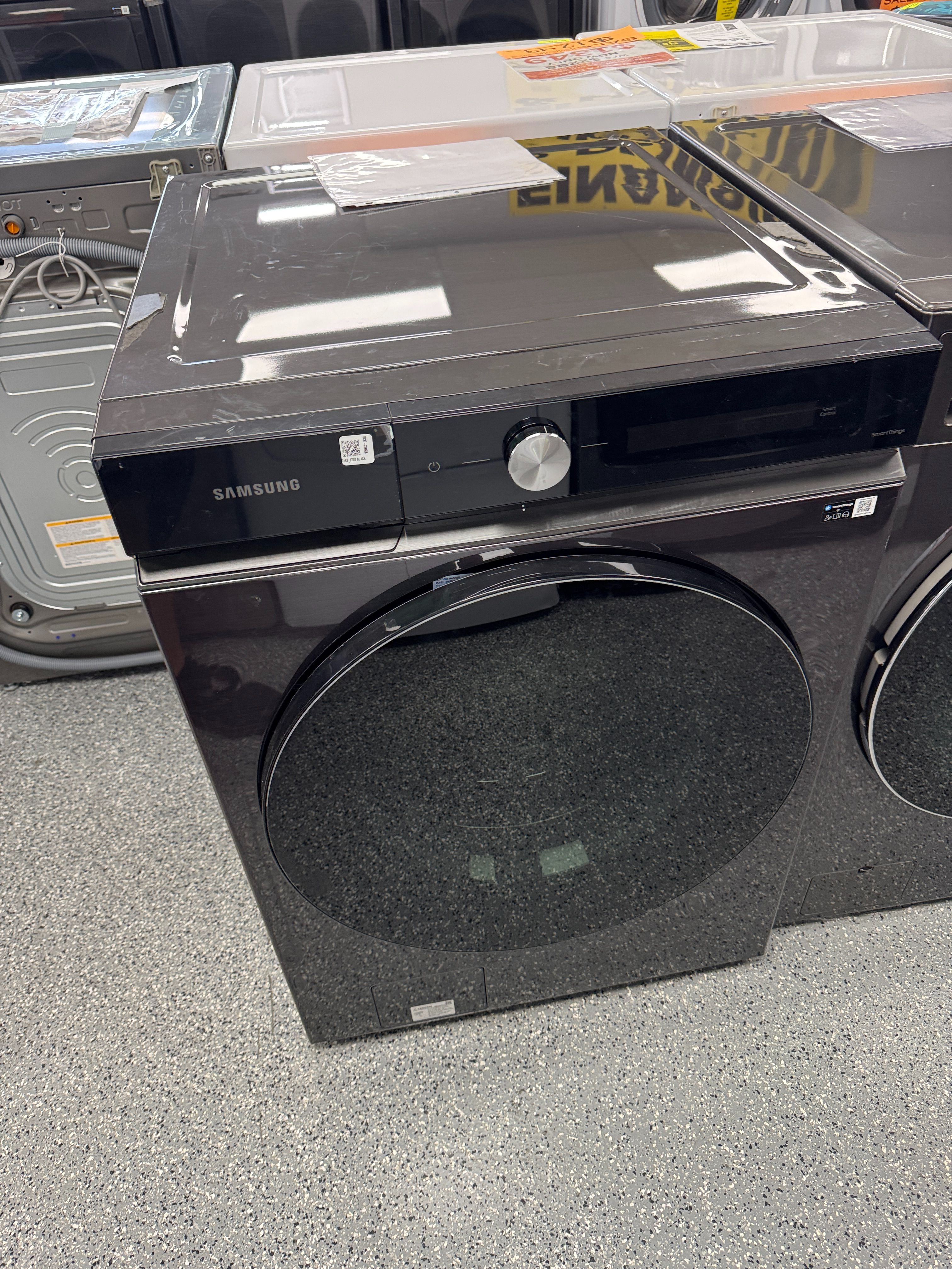 Black Samsung Washer 5.3 Cu Ft Units are new open box scratch and dent