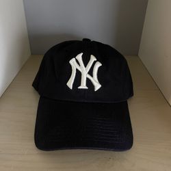Black Embroidered NY Hat
