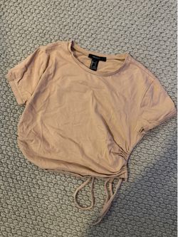 Forever21 Nude Backless Crop Top