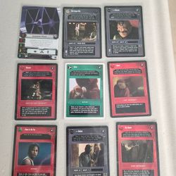 Vintage 1996 Star Wars Decipher Cards Lot x9