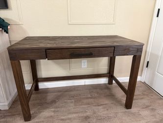 Dark Wood Desk with Drawer