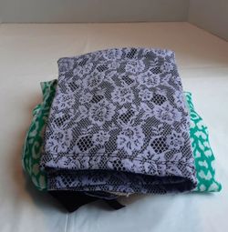 women's crop top and body suit bundle, short sleeve, size small round and v neck