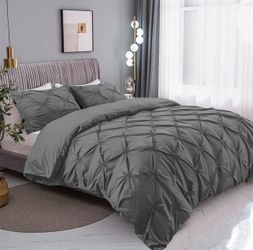 Bedding Queen Comforter Cover, 3 Pieces Set Solid Color Queen Duvet Cover Set 1 Comforter Cover and 2 Pillowcases with Zipper Closure，Comforter Not In