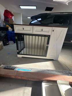 Dog crate with drawers