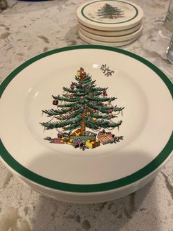 Spode Christmas tree salad plates