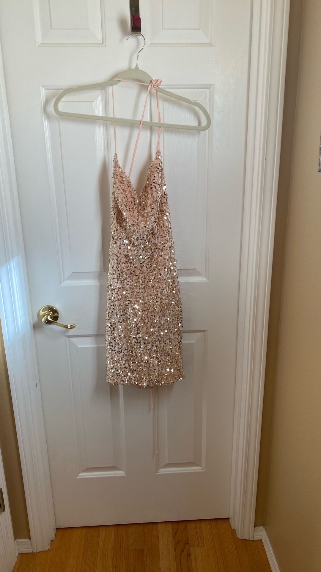 Size 2 sequent dress, pastel pink