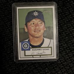Autographed Kazuhiro Sasaki Mariners Baseball Card