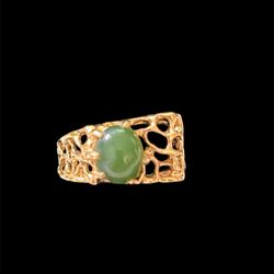 JADE RING 18kt HGE Yellow Gold