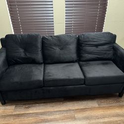 Naomi Microfiber Sofa Black $275