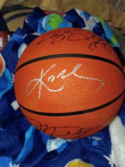LeBron James Michael Jordan Kobe Bryant signed autograph NBA basketball Spalding
