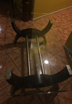 Glass coffee table