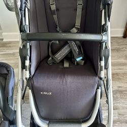 Uppababy Crus Stroller, Masa Infant Seat, Plus Travel Bags For Both Items 