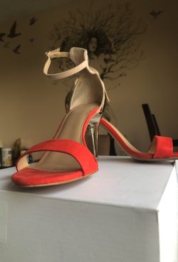 Zara basic orange gold heel SZ:41