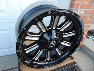4 New Black & Milled 20X9 Fuel Hardline D620 Rims 5X5.5 5X150 +1MM Offset