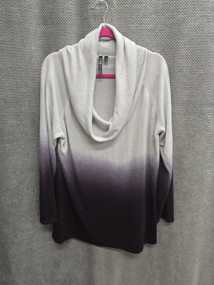 SUPER SOFT! Purple/Gray Turtleneck. Women's Size 3X
