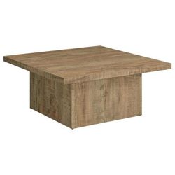💎Square Engineered Wood Coffee Table Mango Brown Mesa Accento Centro💎
