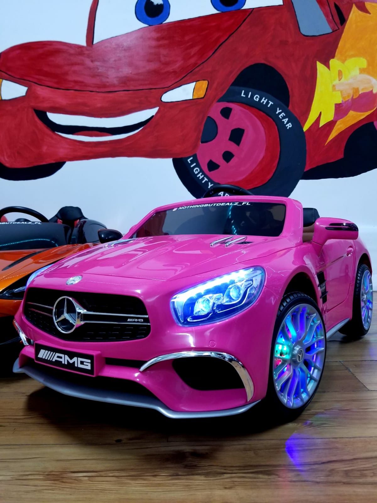 Pink Mercedes SL65 Remote Control Touchscreen Video Display LED Lights