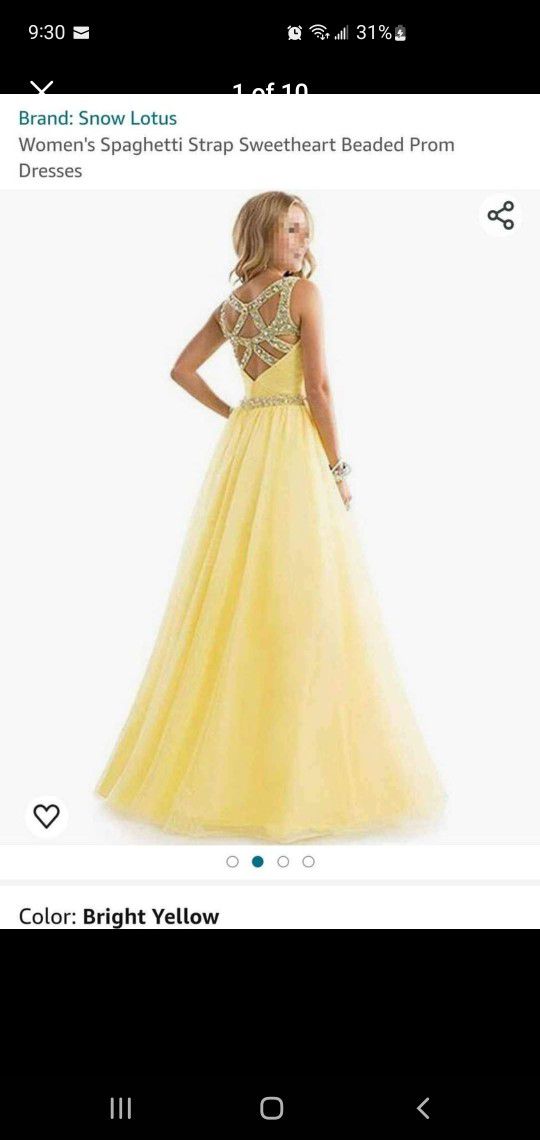 Yellow PROM dress 